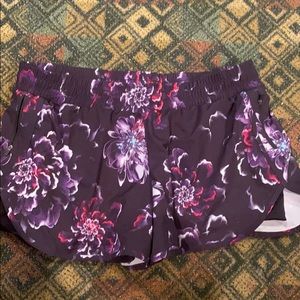 floral running shorts